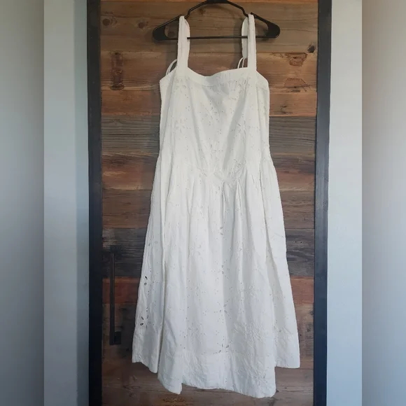 NWT FREE PEOPLE Primavera Eyelet Midi Dress Size S $168 Retail!!FLAW SEE BELOW - Picture 5 of 9